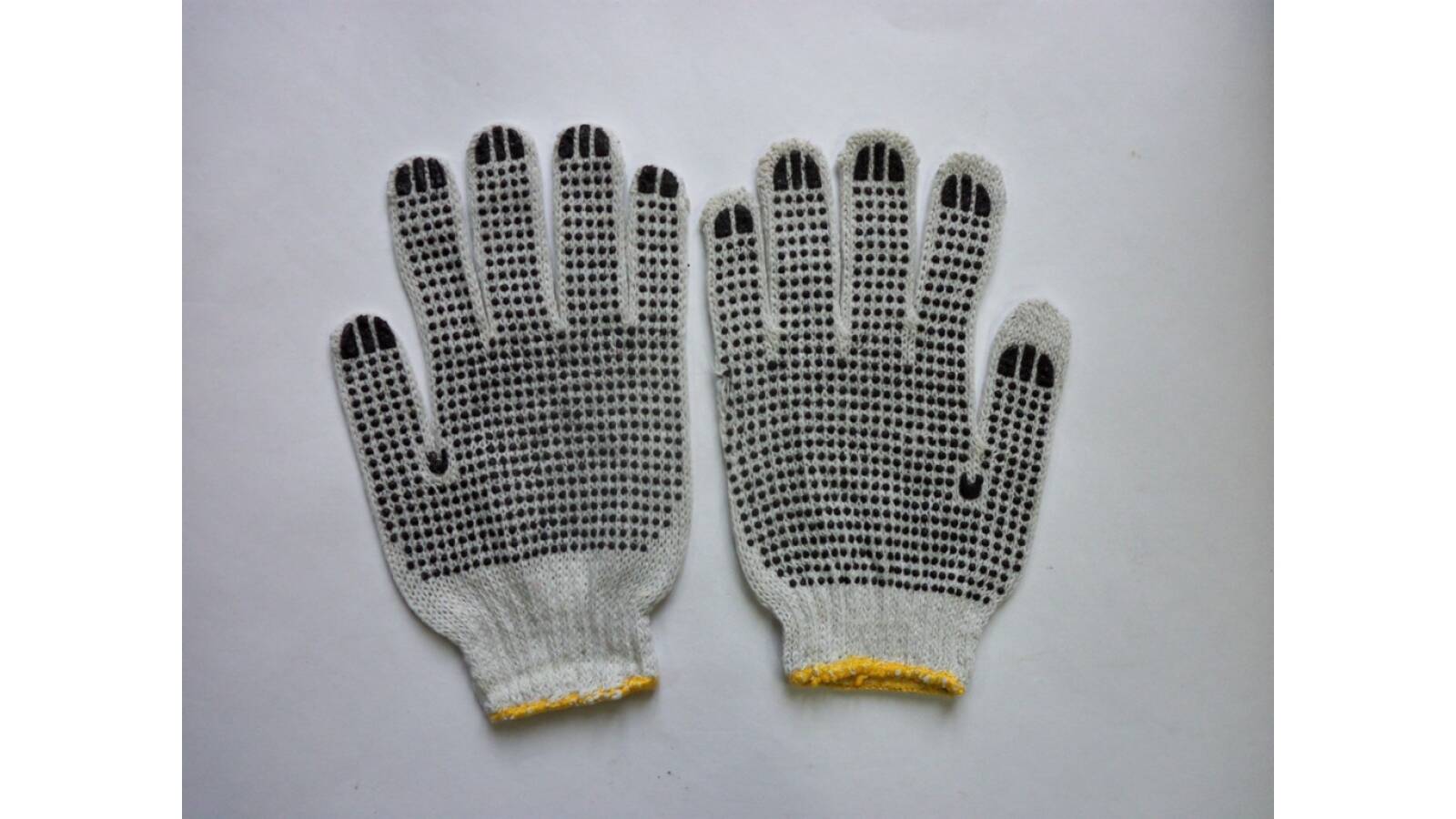 Guantes algodón tejido con puntos PVC de agarre